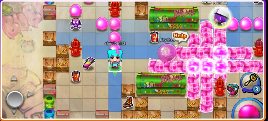 《激鬥泡泡糖》遊戲介面