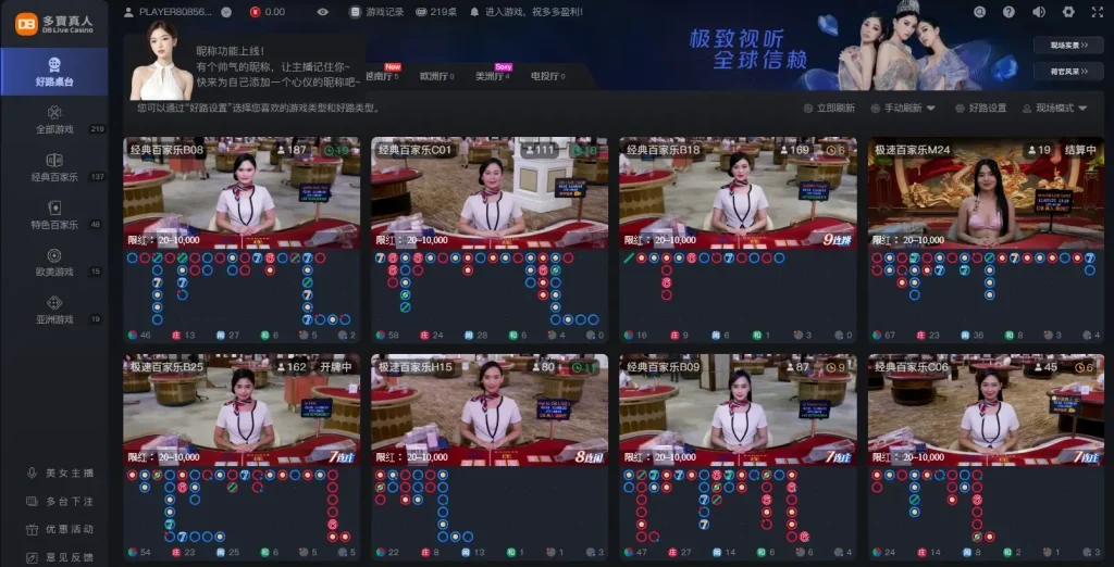 DB遊戲是有真人遊戲畫面進行選擇